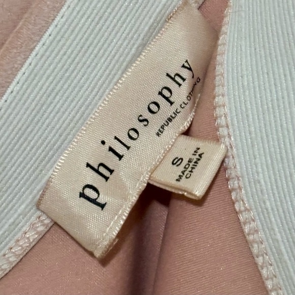 Philosophy| Elegant Pink Dusty Rose Faux-Suede Long Mid-Calf Pencil Skirt Sz S - Picture 4 of 7